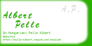 albert pelle business card